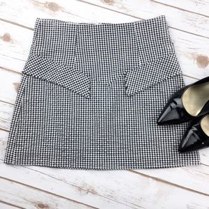 Black and white checkered Mini skirt